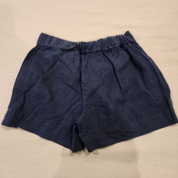 Daily Ritual Linen short Navy Blue 100% Linen pull on shorts with pockets - Picture 8 of 10